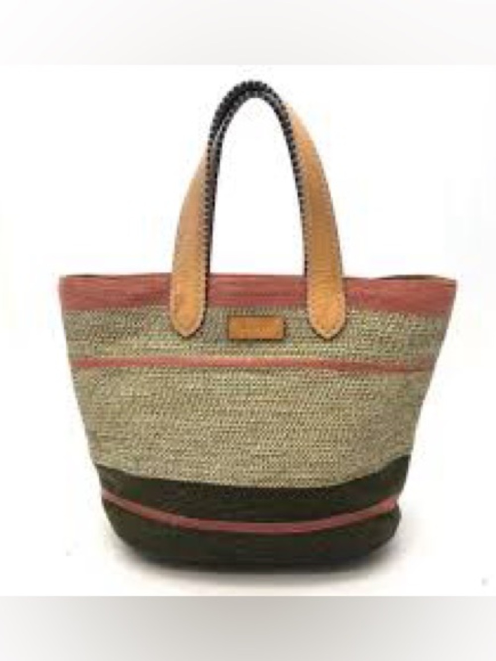 ETRO Straw Tote Bag with Leather Handles